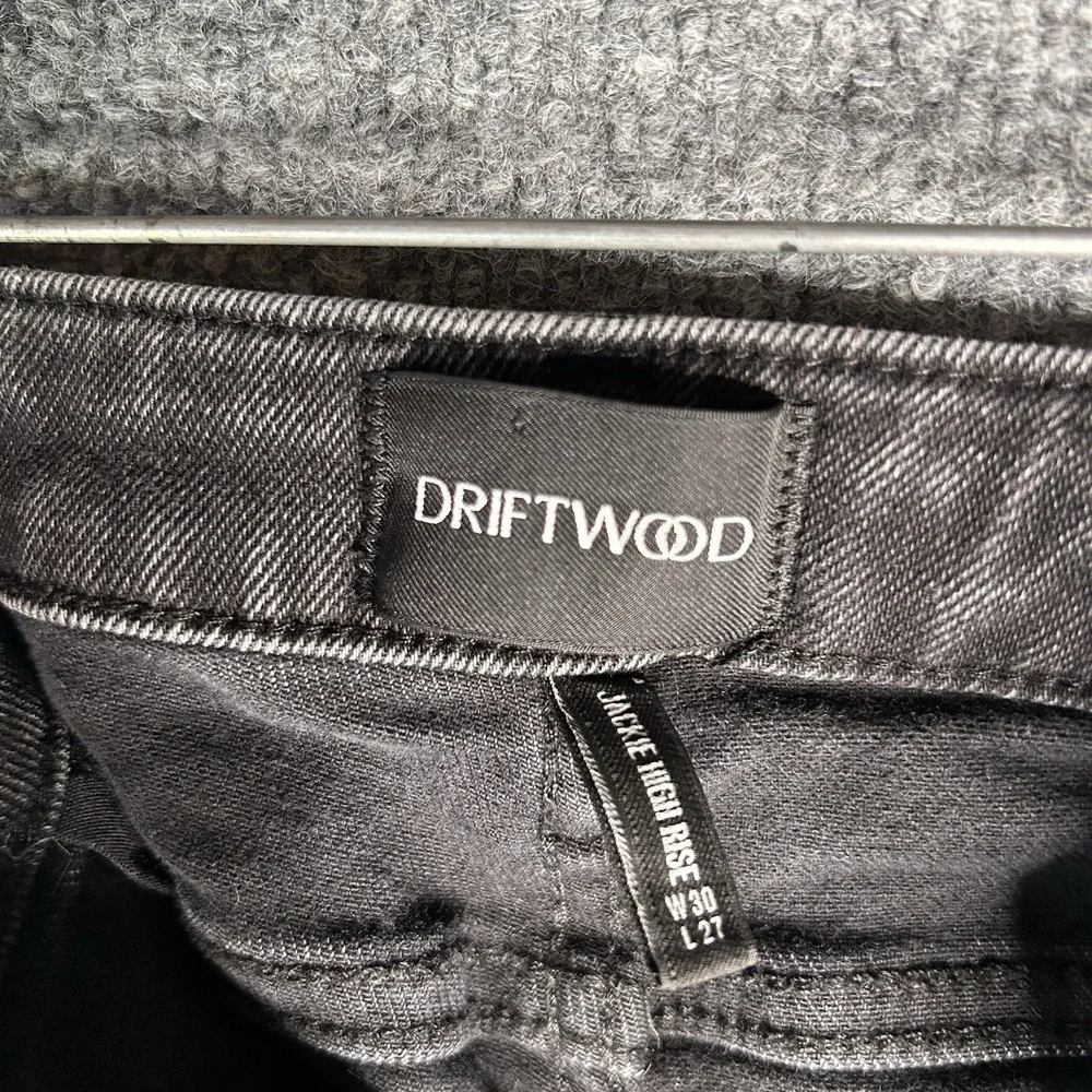 Driftwood Jackie High Rise Jeans Women‎ Size 30 Skinny Tapered Black